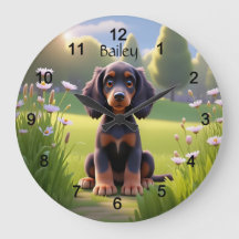 Cachorro adorable de dibujos animados Setter Gordo