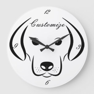 Reloj Redondo Grande Cachorro Cachorro Cachorro