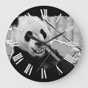 Reloj Redondo Grande Cachorro de oso panda asiático