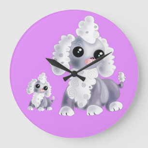 Reloj Redondo Grande Cachorro pequeño