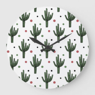 Reloj Redondo Grande Cactus