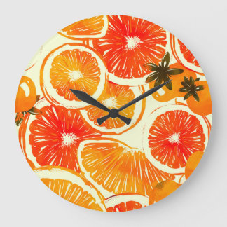 Reloj Redondo Grande Cactús Cutos: Colorido Patrón Sin Marea