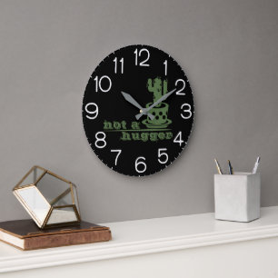 Reloj Redondo Grande Cactus No es un cactus abrazo divertido dicho