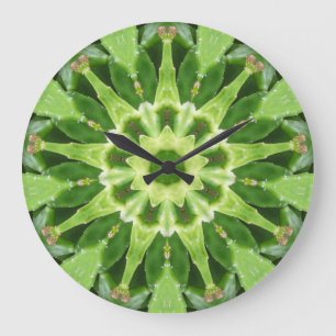 Reloj Redondo Grande Cactus Prickle Frenzy Fractal