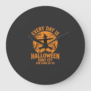 Reloj Redondo Grande Cada Día Es Diseño De Bruja Espantapájaros De Hall