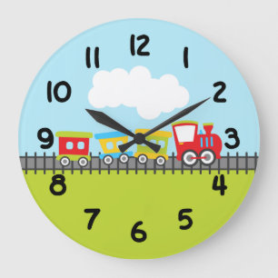 Reloj Redondo Grande Cadena de Choo Choo