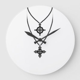 Reloj Redondo Grande Cadena y colgante