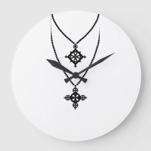 Reloj Redondo Grande Cadena y colgante