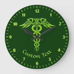 Reloj Redondo Grande Caduceo Celta Verde