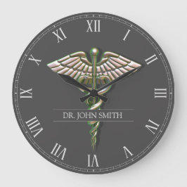 Reloj Redondo Grande Caducto médico cromado Holográfico 3D