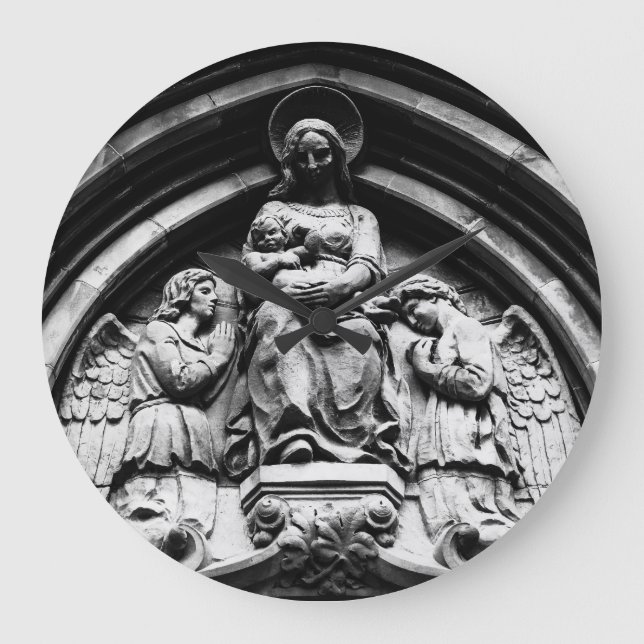 Reloj Redondo Grande Cae, Espera En Alto (Anverso)