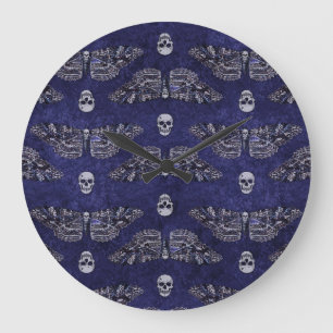Reloj Redondo Grande Caer en la muerte de Moth y Skulls