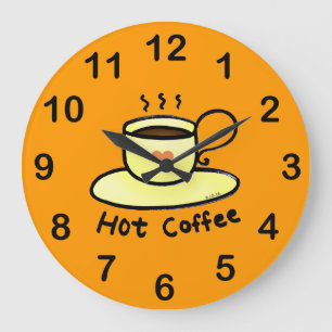 Reloj Redondo Grande café caliente