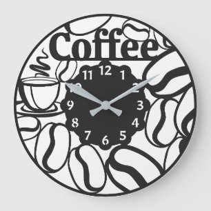 Reloj Redondo Grande Café de bebida suave