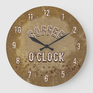 Reloj Redondo Grande Café de la Hora Cocina Rústica