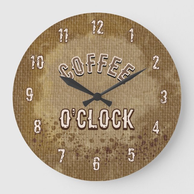 Reloj Redondo Grande Café de la Hora Cocina Rústica (Anverso)