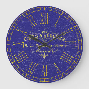 Reloj Redondo Grande Café del francés de la apariencia vintage