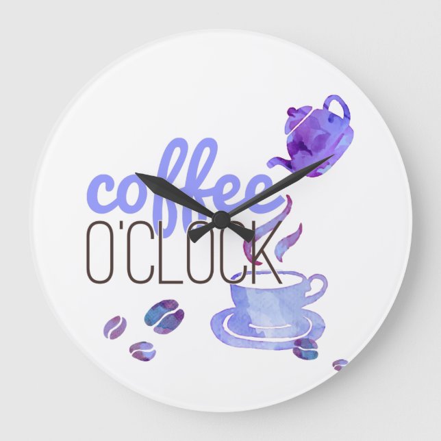 Reloj Redondo Grande Café en punto (Anverso)