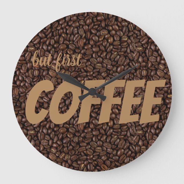 Reloj Redondo Grande Café frijol (Anverso)