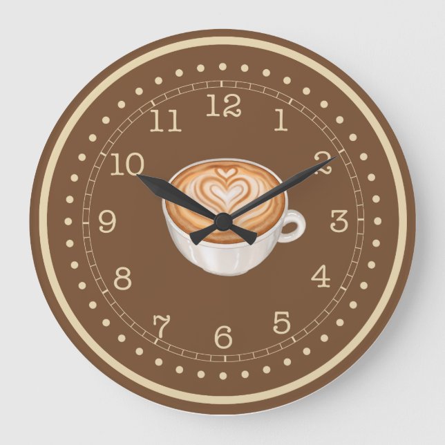 Reloj Redondo Grande Café latte (Anverso)
