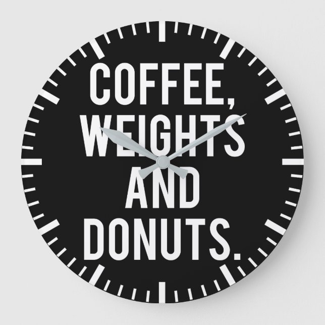 Reloj Redondo Grande Café, pesos y donuts - Gimnasio de Novedad diverti (Anverso)