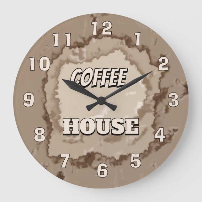 Reloj Redondo Grande Café Rústico (Anverso)