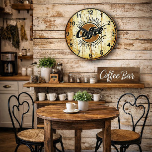 Reloj Redondo Grande Café vintage