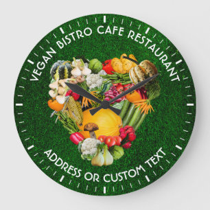 Reloj Redondo Grande Cafetería Vegan Restaurant O Propietario Del Bistr