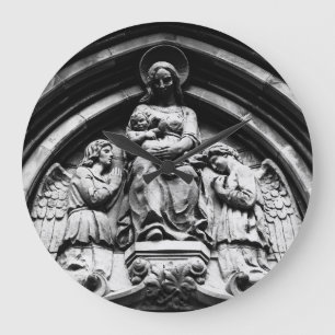 Reloj Redondo Grande Caída que espera en alto