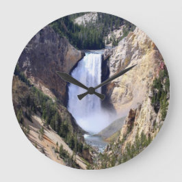 Reloj Redondo Grande Caídas de bajo nivel de amarillo