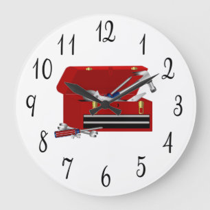 Reloj Redondo Grande Caja de herramientas
