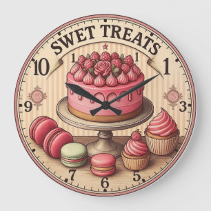 Reloj Redondo Grande Cake and pastry bakery themed cupcake kitchen
