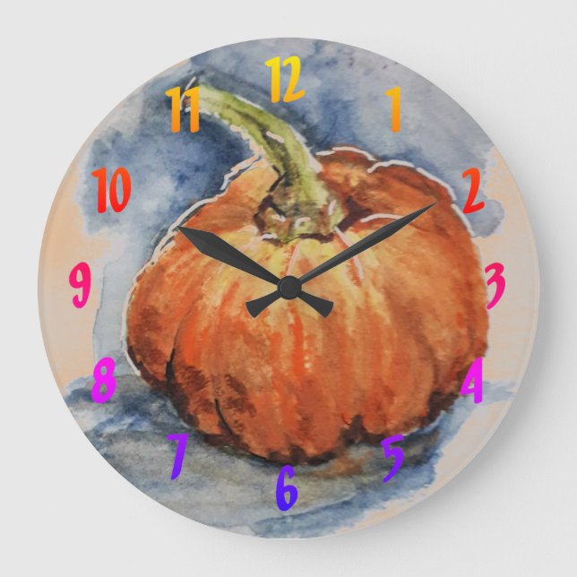 Reloj Redondo Grande Calabaza acuática (Anverso)