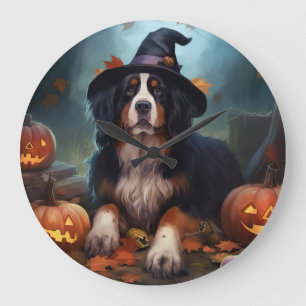 Reloj Redondo Grande Calabazas de montaña de Bernese: miedo de Hallowee