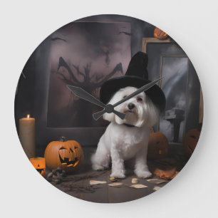 Reloj Redondo Grande Calabazas Maltesas Halloween Espeluznantes