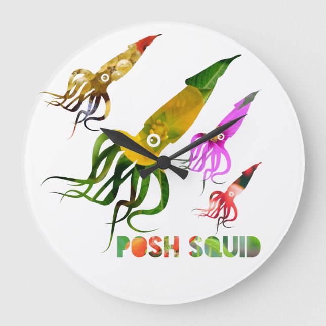 Reloj Redondo Grande calamar de punta (Anverso)