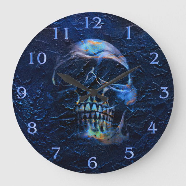 Reloj Redondo Grande Calavera (Anverso)
