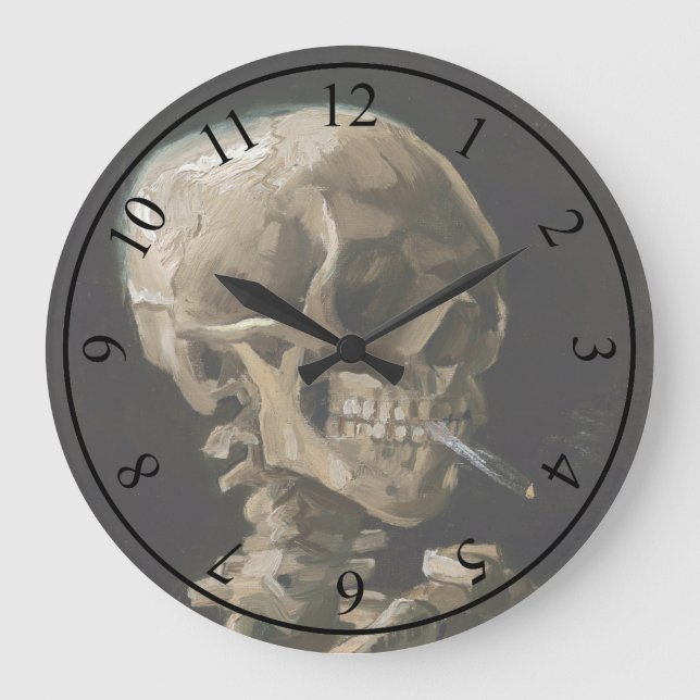 Reloj Redondo Grande Calavera con arte Vicente van Gogh (Anverso)