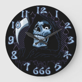 Reloj Redondo Grande Calavera de Grim Reaper