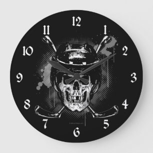 Reloj Redondo Grande Calavera de hockey