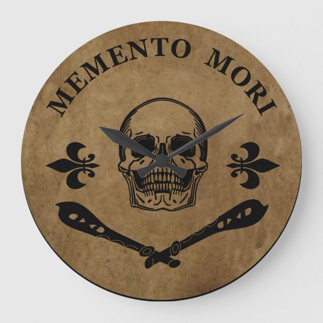 Reloj Redondo Grande Calavera de Memento Mori (Anverso)