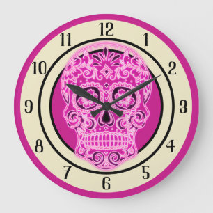 Reloj Redondo Grande Calavera decorativa