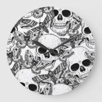Calavera, mariposas: patrón de cosecha a mano