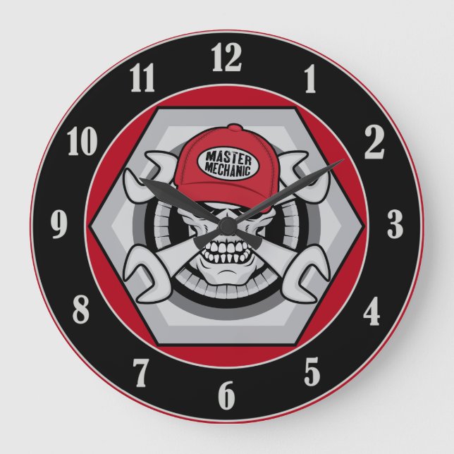 Reloj Redondo Grande Calavera mecánica (Anverso)