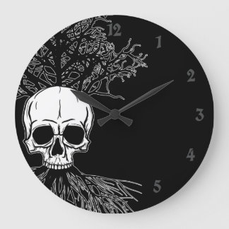 Reloj Redondo Grande Calavera y árbol
