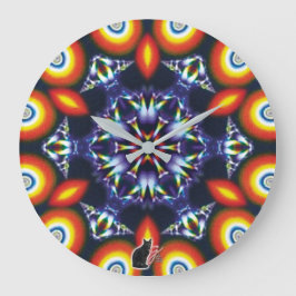 Reloj Redondo Grande Caleidoscopio de los carbones
