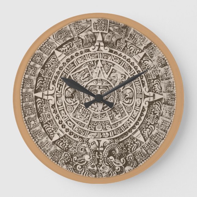 Reloj Redondo Grande calendario maya (Anverso)