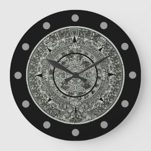 Reloj Redondo Grande Calendario maya 1 azteca mexicano de soles aztecos
