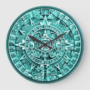 Reloj Redondo Grande Calendario maya (dial de la hora de la media hora)
