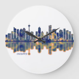 Reloj Redondo Grande Calgary Skyline